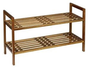 Regał na buty z litego drewna akacjowego w naturalnym kolorze 69x40,5x27 cm Fondi – Wenko