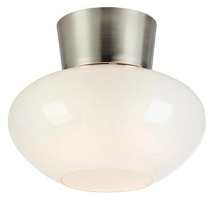 Lampa sufitowa w biało-srebrnym kolorze ze szklanym kloszem Malaga – Markslöjd