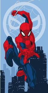 Czerwono-niebieski bawełniany ręcznik dziecięcy 70x140 cm Spider-man "Jump" – Jerry Fabrics