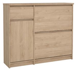 Uchylna szafka na buty w dekorze dębu w naturalnym kolorze 109x93x32 cm Naia – Tvilum
