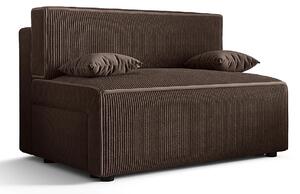 Brązowa rozkładana sofa sztruksowa C1-P91