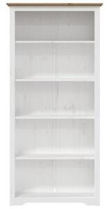 Biblioteczka bodo, brązowa, 82x40x173 cm, sosnowa, 5 półek