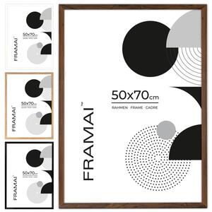 Brązowa ramka na zdjęcia w rozmiarze 50x70 cm FRAMAI®
