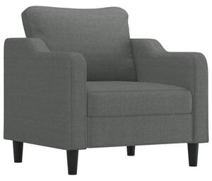 Fotel, ciemnoszary, 60 cm, obity tkaninÄ