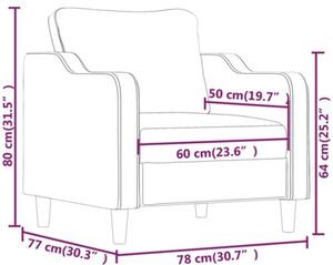 Fotel, ciemnoszary, 60 cm, obity tkaninÄ