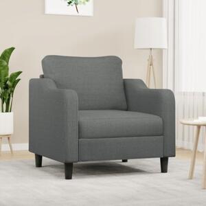 Fotel, ciemnoszary, 60 cm, obity tkaninÄ