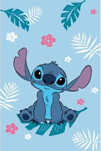 Niebieski polarowy koc dziecięcy 100x150 cm Lilo a Stitch "Blue" – Jerry Fabrics