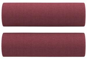 Sofa 2-osobowa z poduszkami, winna czerwieÅ, 140 cm, tkanina