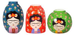 Ceramiczne wazony zestaw 3 szt. (wysokość 8 cm) Floral Frida – Sass & Belle