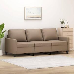 Sofa, 3-osobowa cappuccino, 180 cm, sztuczna skÃ³ra