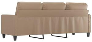 Sofa, 3-osobowa cappuccino, 180 cm, sztuczna skÃ³ra