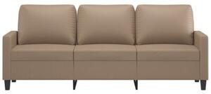 Sofa, 3-osobowa cappuccino, 180 cm, sztuczna skÃ³ra
