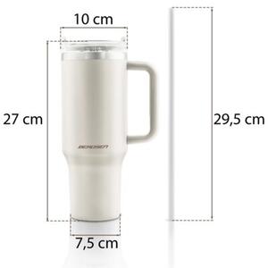 Kubek termiczny Berdsen termos ze słomką 1180ML stal nierdzewna na kawę herbatę