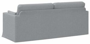 Nowoczesna sofa moduÅowa z metalowÄ ramÄ w jasnoszarym kolorze