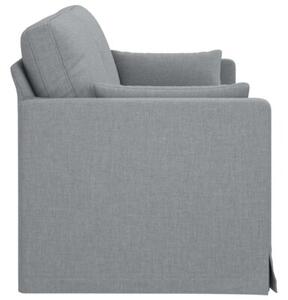 Nowoczesna sofa moduÅowa z metalowÄ ramÄ w jasnoszarym kolorze