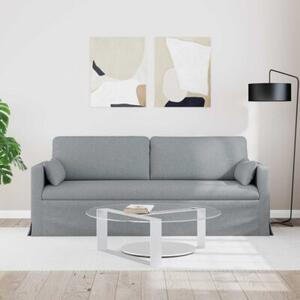Nowoczesna sofa moduÅowa z metalowÄ ramÄ w jasnoszarym kolorze