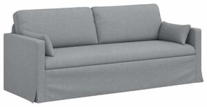 Nowoczesna sofa moduÅowa z metalowÄ ramÄ w jasnoszarym kolorze