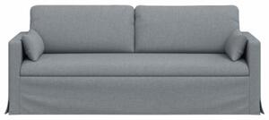 Nowoczesna sofa moduÅowa z metalowÄ ramÄ w jasnoszarym kolorze