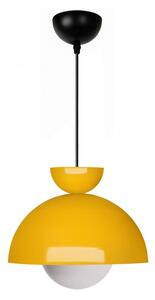 Żółta lampa wisząca z metalowym kloszem ø 25 cm Arta – Opviq lights
