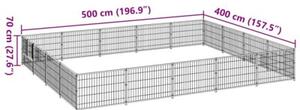 Kojec dla psa, czarny, 20 m², stalowy