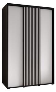 Szafa przesuwna wysoka Lanko 1 150, gł. 60 cm czarny + biały + czarny