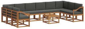 Modularny zestaw sof ogrodowych z litego drewna akacjowego