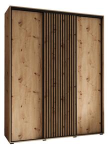 Szafa przesuwna wysoka Lanko 1 190, gł. 60 cm artisan + artisan + czarny