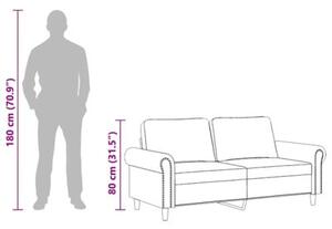 Sofa 2-osobowa, Å¼Ã³Åta, 140 cm, tapicerowana aksamitem