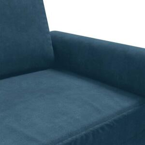 Sofa 2-osobowa, niebieski, 140 cm, tapicerowana aksamitem