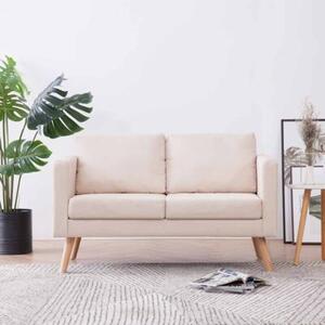 Sofa 2-osobowa, materiaÅowa, kremowa