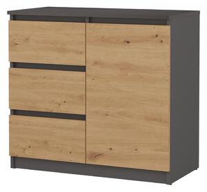 KOMODA 1 DRZWI 3 SZUFLADY ANT/ART KOMPLET