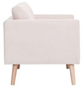 Sofa 2-osobowa, materiaÅowa, kremowa