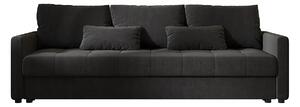 Ciemnoszara sofa rozkładana tapicerowana welurem H3-N78
