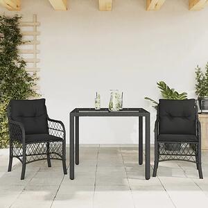 Zestaw ogrodowy z eleganckimi poduszkami w kolorze czarnym M1-T37