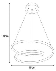 Nowoczesna lampa wisząca LED spirala - S035-Frimo