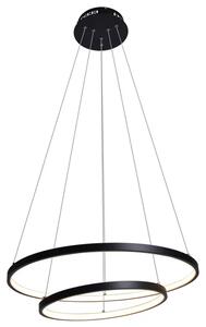 Czarna lampa wisząca LED pierścienie - S038-Espa
