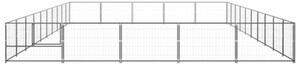 Kojec dla psa, czarny, 50 m², stalowy