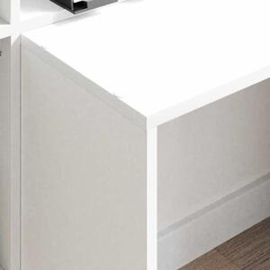 Stylowe biurko z pÃ³Åkami - biaÅe, nowoczesny design do domowego biura