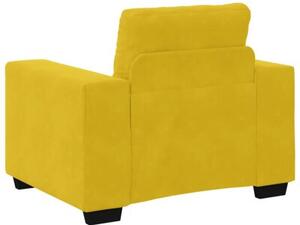 Sofa fotel Żółty 100x78x80 cm aksamit