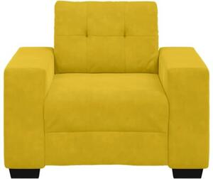 Sofa fotel Żółty 100x78x80 cm aksamit