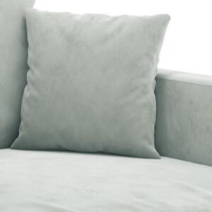 Fotel, jasnoszary, 60 cm, obity aksamitem