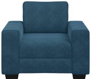 Sofa fotel niebieski 100x77x82 cm aksamit