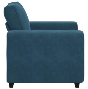 Sofa fotel niebieski 100x77x82 cm aksamit