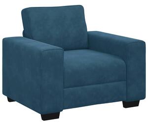 Sofa fotel niebieski 100x77x82 cm aksamit