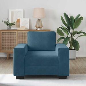 Sofa fotel niebieski 100x77x82 cm aksamit