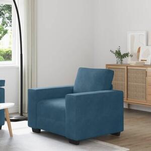 Sofa fotel niebieski 100x77x82 cm aksamit