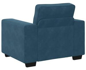 Sofa fotel niebieski 100x77x82 cm aksamit