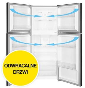 Lodówka MPM-216-CF-26 No Frost 142cm Ciemny inox