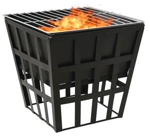 Kwadratowe palenisko ogrodowe z grillem M8-F99