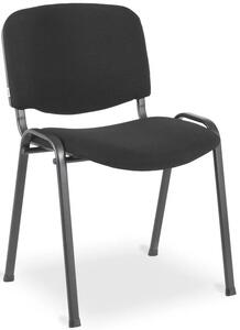 Czarne Konferencyjne Krzesło Sztaplowane Tapicerowane G3-D01